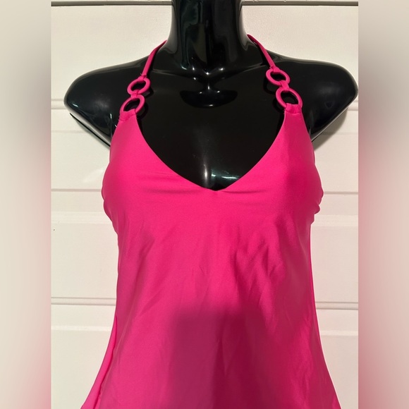 TRINA TURK WOMEN'S MONACO RING‎ HALTER TANKINI SWIM TOP - Picture 6 of 12